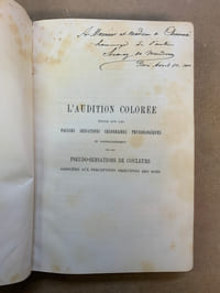 L’Audition Colorée. Etude sur les fausses sensations secondaires physiologiques et particulièrement sur les Pseudo-sensations de couleurs associées aux perceptions objectives des sons 
