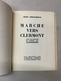 Marche vers Clermont avec un portrait de l’auteur par ALEXEIEFF 