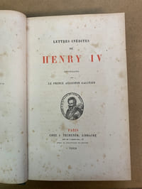 Lettres inédites de Henri IV