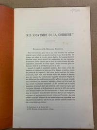Mes souvenirs de la Commune 