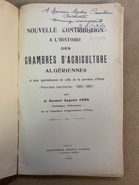 Nouvelle contribution  à l’histoire des Chambres d’Agriculture Algériennes et plus spécialement de celle de la province d’Oran (première institution : 1850-1853)