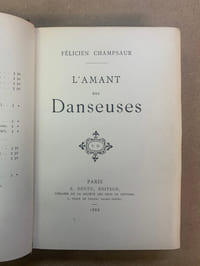 L’Amant des danseuses (1/5 ex. Japon)