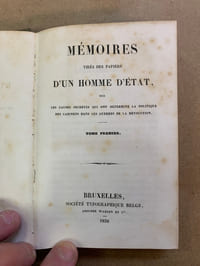 Mémoires tirés des papiers d’un homme d’état, sur les causes secrètes qui ont déterminé la politique des cabinets dans les guerres de la révolution
