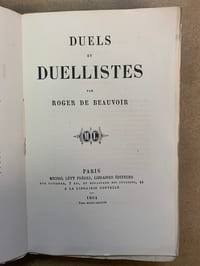 Duels et Duellistes