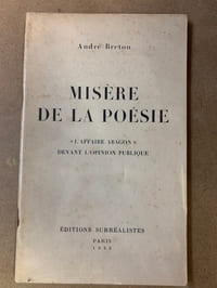 Misère de la Poésie. "L'affaire Aragon" devant l'opinion publique
