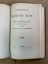 Correspondance de Louis XIV avec M. Amelot, son ambassadeur en Espagne. 1705-1709