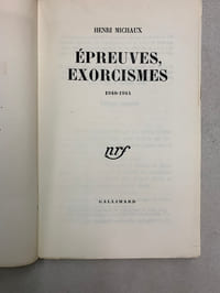 Epreuves, exorcismes. 1940-1944