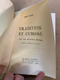 Tradition et Cubisme vers une conscience plastique. Articles et Conférences 1912-1924 