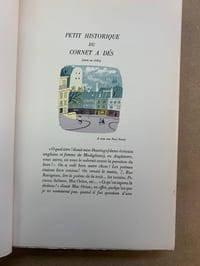 Le Cornet à dés illustré par Jean Hugo de cent-treize gouaches gravées sur bois, en couleurs, par Jules Germain, Robert Armanelli & André Marliat