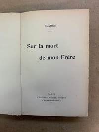 Sur la mort de mon Frère 
