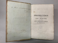 Instruction pour les Bergers et pour les propriétaires de troupeaux ; avec d’autres Ouvrages sur les Moutons et sur les Laines, publiées par ordre du Gouvernement, avec des Notes ; par J. B. Huzard, de l’Institut de France, etc.Quatrième édition, augmentée