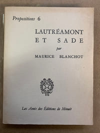 Lautréamont et Sade