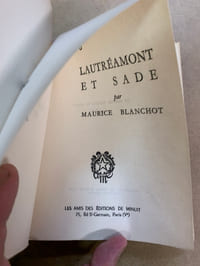 Lautréamont et Sade
