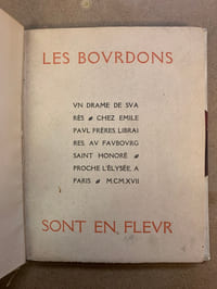 Les bourdons sont en fleurs. Un drame de Suarès 