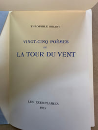 Vingt-cinq Poèmes de la Tour du Vent. Lithographies originales de Louis Roger