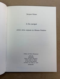 Le feu navigué. Pointe sèche originale de Paladino