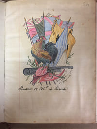 Livre de présent. Hôpital Sainte-Marguerite 1914-1916. Souvenir à Mlle de Laroche. Manuscrit daté jusqu'en 1919