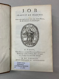 JOB traduit en françois. Avec une explication tirée des Saints Pères, & des Auteurs Ecclésistiques