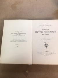 Juvenilia. Œuvres posthumes. Reliquiae. Notes et éclaircissements de MM. Jacques Crépet et Claude Pichois