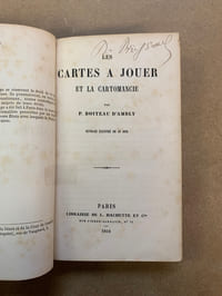 Les Cartes à Jouer et la Cartomancie. Ouvrage illustré de 40 bois