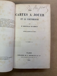 Les Cartes à Jouer et la Cartomancie. Ouvrage illustré de 40 bois