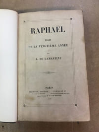 Raphaël. Pages de la vingtième année