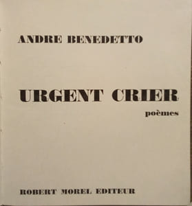 Urgent Crier – Poèmes.