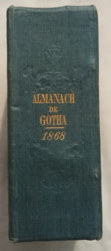 Almanach de Gotha – Annuaire Diplomatique pour l'année 1868.. GOTHA 1868