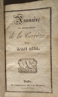 Annuaire du Département de la CORRÈZE, pour l'Année 1831.