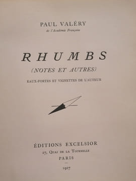 Rhumbs (Notes et Autres).. VALÉRY (Paul)