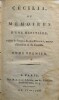 Cécilia, ou mémoires d'une héritière. BURNEY (Miss-Mme d'ARBLAY)