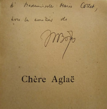 Chère Aglaë.. BORY (Jean-Louis)