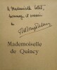 Mademoiselle de Quincy. Roman.. BOURGET-PAILLERON (Roger)