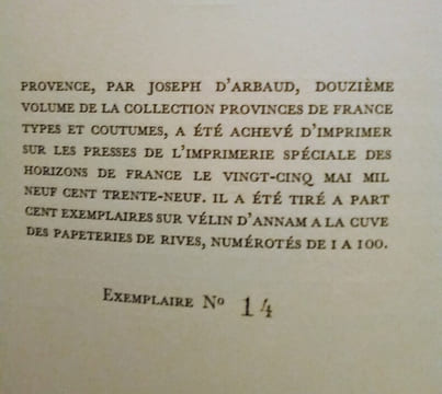 La PROVENCE - Types et Coutumes.. D'ARBAUD (Joseph) & (MARLIAVE (François de)