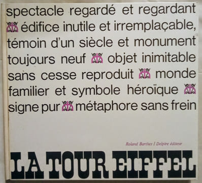 La Tour Eiffel.. BARTHES (Roland) & MARTIN (André)