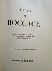 Contes de BOCCACE.