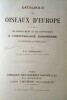 Catalogue des Oiseaux d'Europe.. TROUESSART (Edouard Louis)