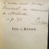 Exil et Retour.. DIDOT (Gaston)