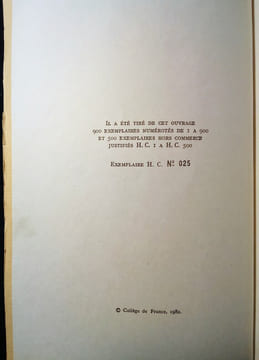 Leçon Inaugurale faite le vendredi 23 Avril 1982.. BOURDIEU (Pierre)
