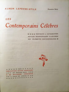 Les Contemporains Célèbres.