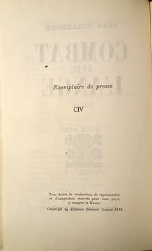 Combat avec l'Ange - Roman.. GIRAUDOUX (Jean.)