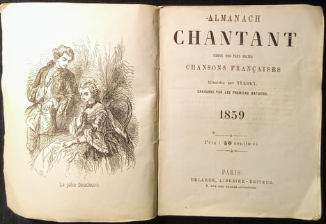 Almanach Chantant. Choix des plus jolies Chansons Françaises.. ALMANACH CHANTANT 1859