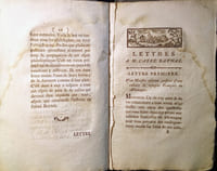 Lettres à M. L'Abbé RAYNAL sur l'Histoire de la Révocation de l'Édit de NANTES.