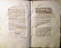 Lettres à M. L'Abbé RAYNAL sur l'Histoire de la Révocation de l'Édit de NANTES.. Anonyme