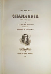 Une course à Chamonix - Conte Fantastique par Adolphe Pictet.