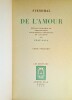 De L'Amour.. STENDHAL (dit Henri Beyle)