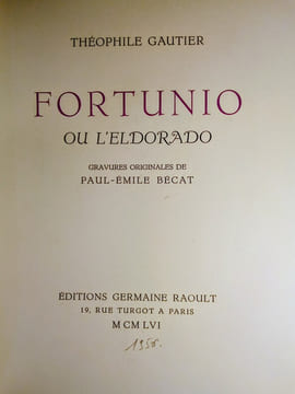 Fortunio ou L'Eldorado.. GAUTIER (Théophile)