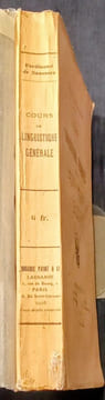 Cours de Linguistique Générale.. SAUSSURE (Ferdinand de)