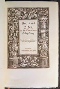 Bourkard Zink & sa Chronique d'Augsbourg.