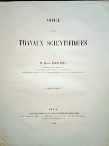 Notice sur les Travaux Scientifiques